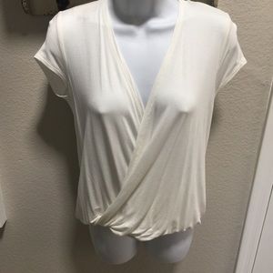 Char Sor Cream Xtra Soft Cross Over Top NWOT